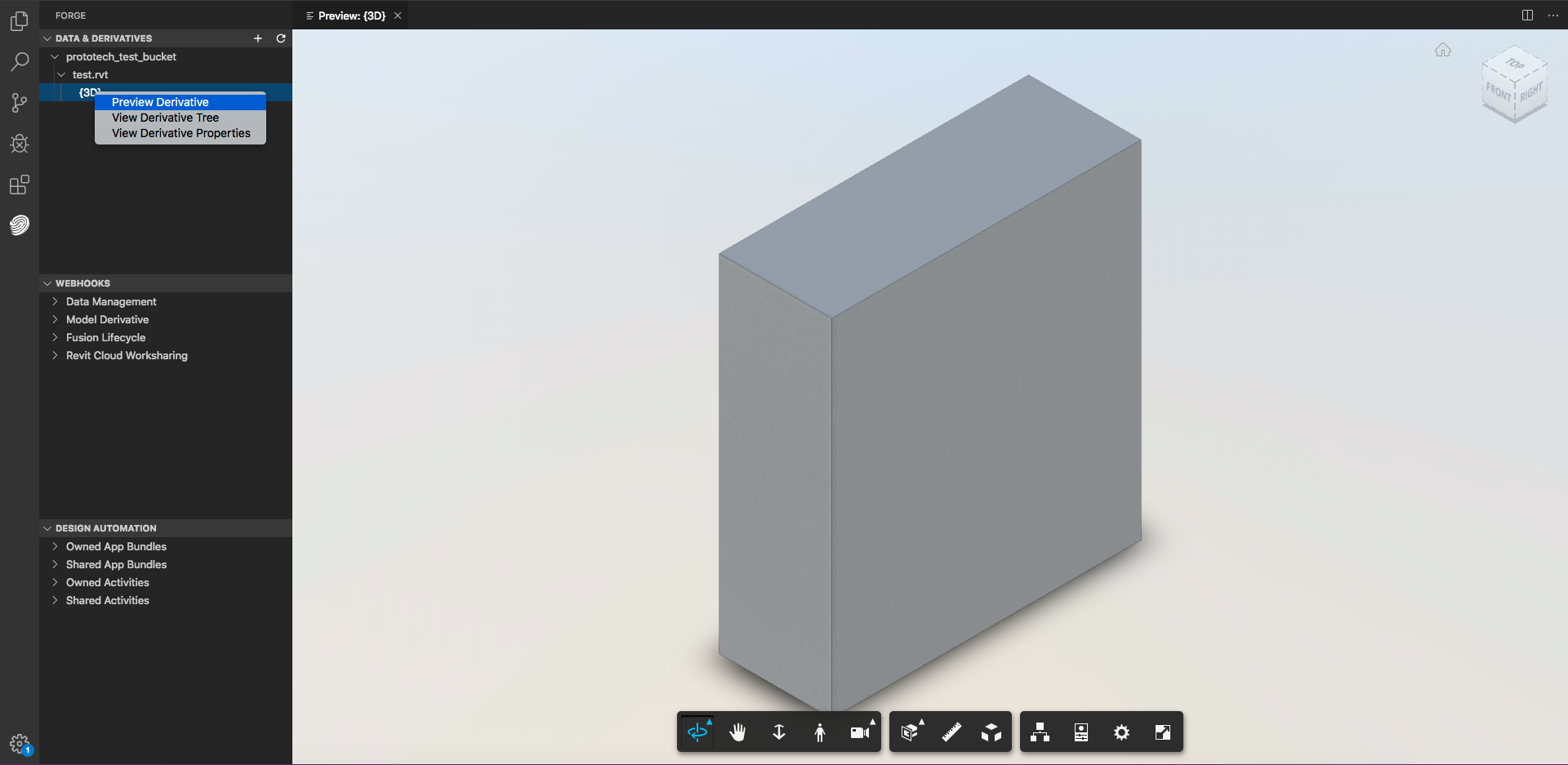 Visualising the CAD model data in forge viewer