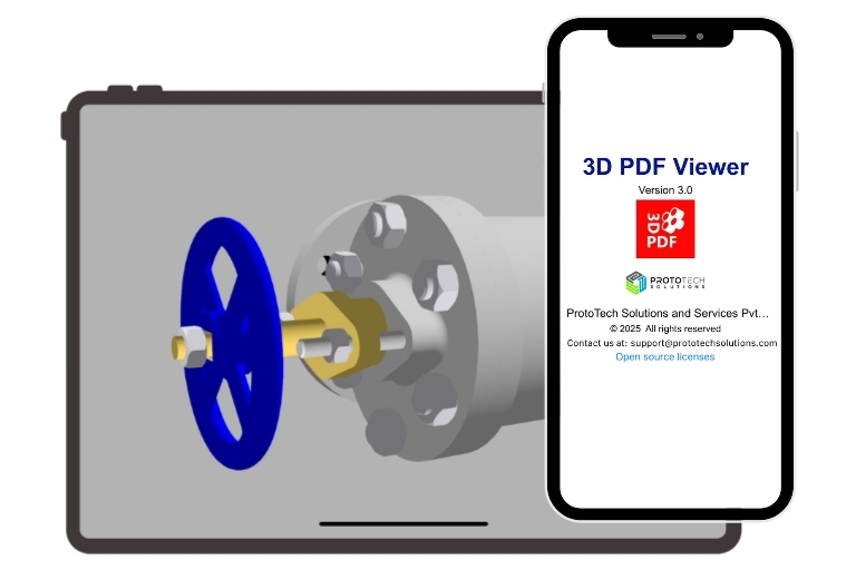 3D PDF Viewer App for iOS and Android Device