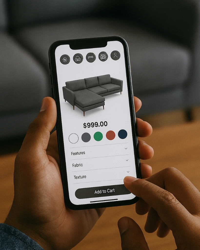 Key Features of Our 3D Furniture Configurator