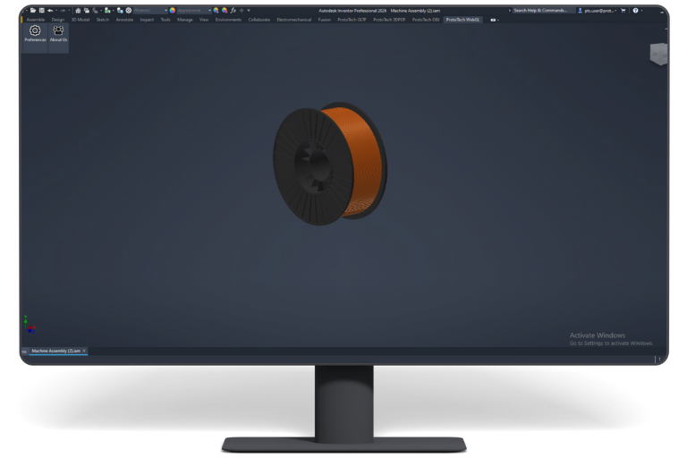ProtoTech's WebGL Exporter for Autodesk Inventor