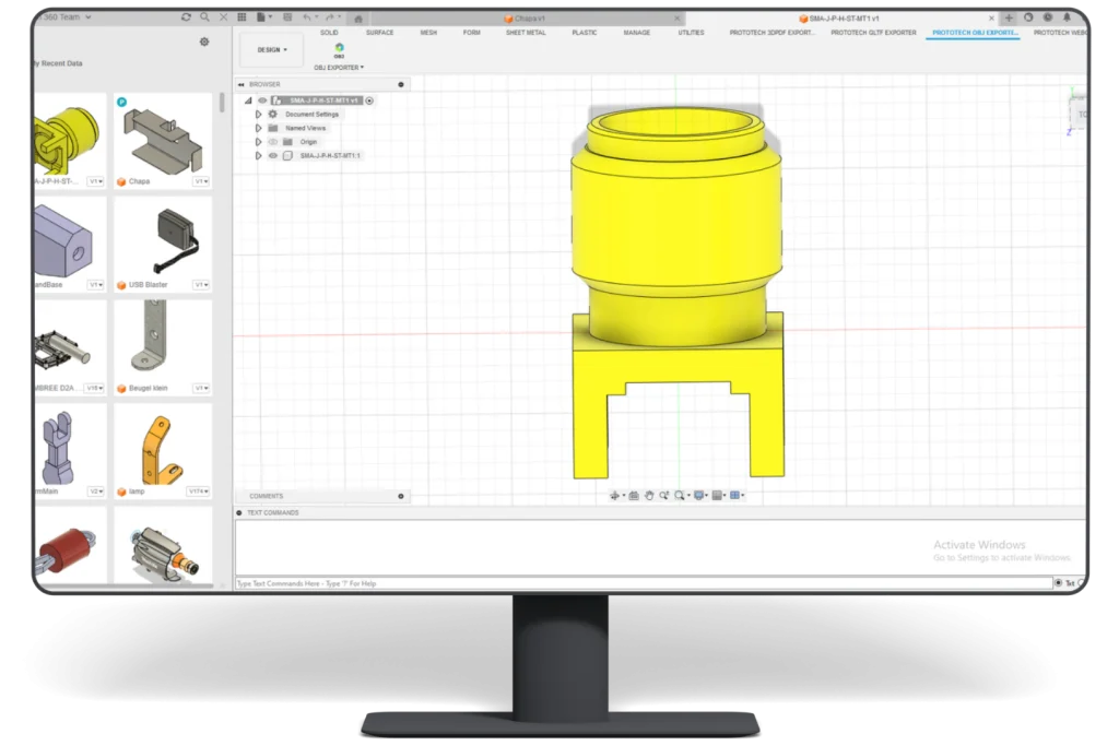ProtoTech's OBJ Exporter for Fusion - Get Free Trial