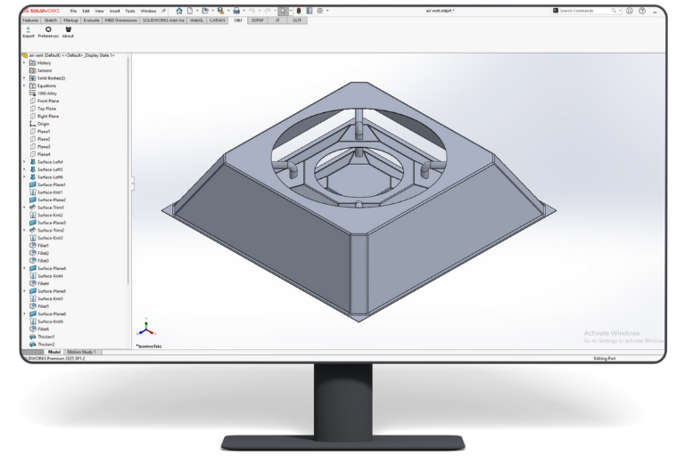 ProtoTech's OBJ Exporter for SolidWorks - Get Free Trial