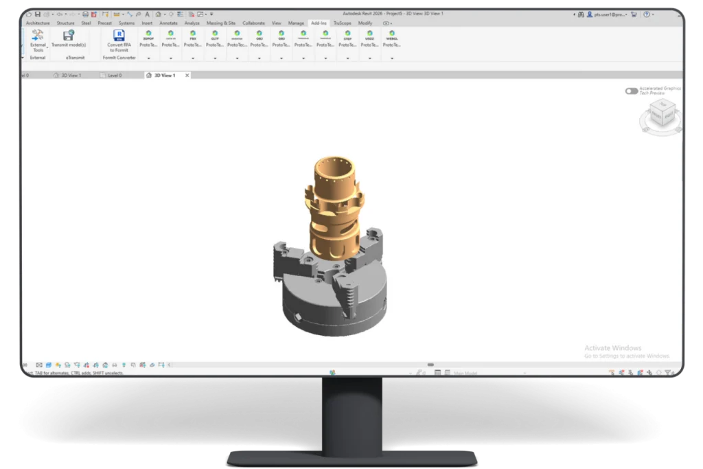 PTS Output Parasolid Importer for Autodesk Revit Software - Free Trial Available