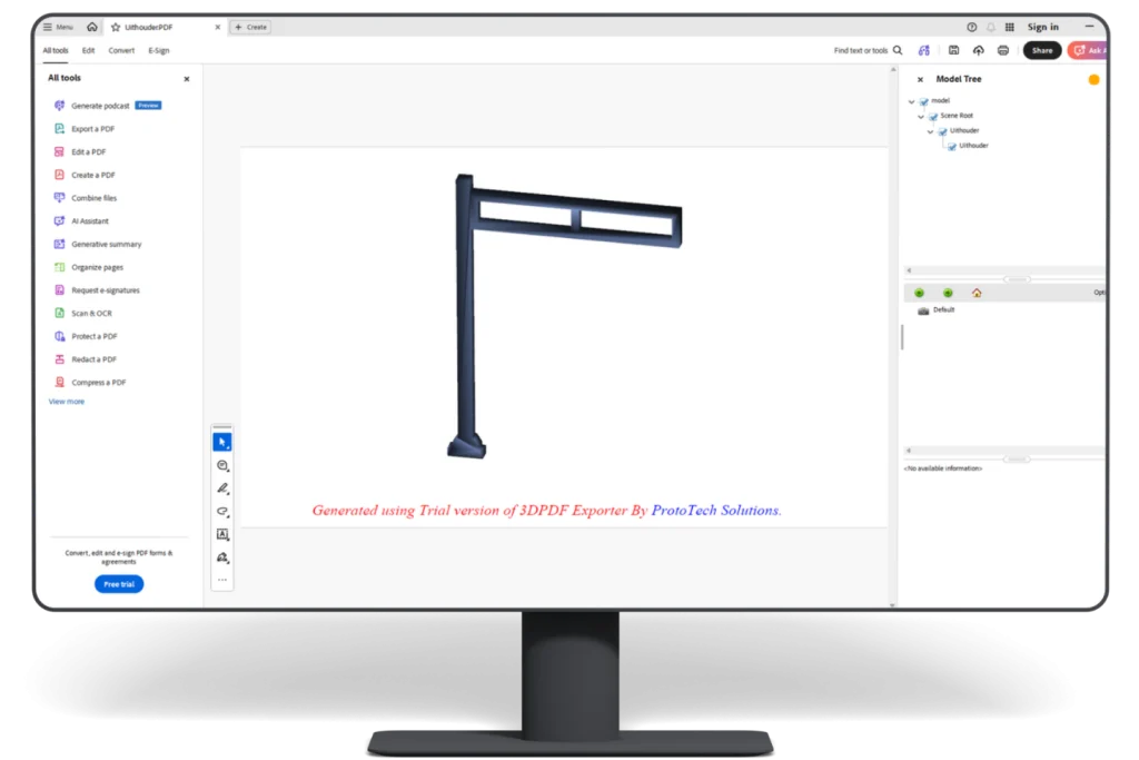 PTS Output 3D PDF Exporter for 3ds Max Software - Free Trial Available