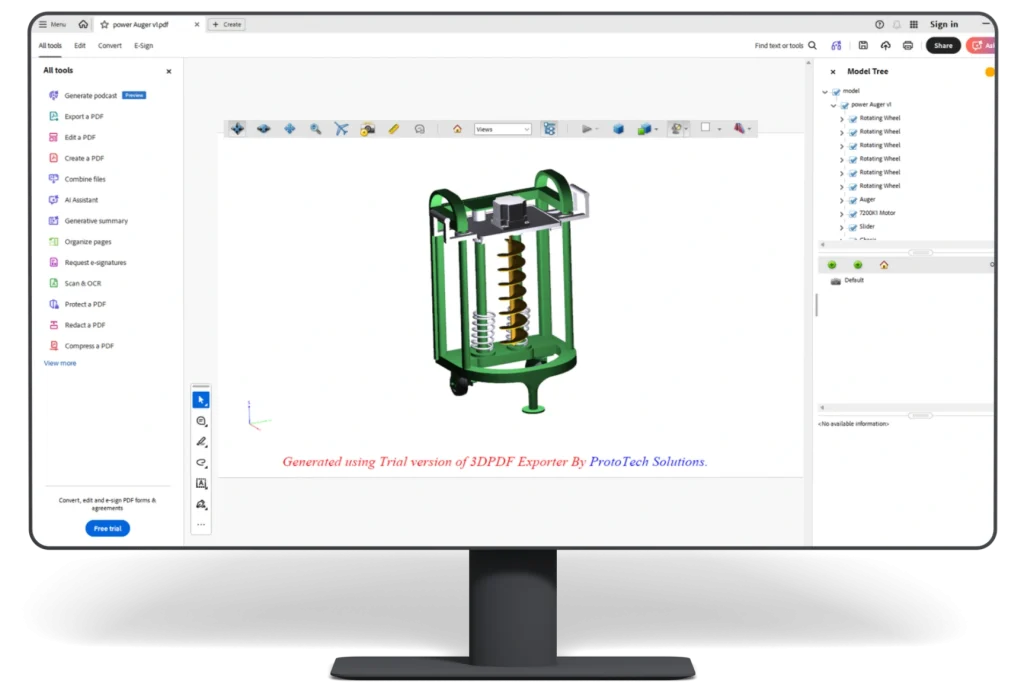 PTS Output 3D PDF Exporter for Fusion Software - Free Trial Available
