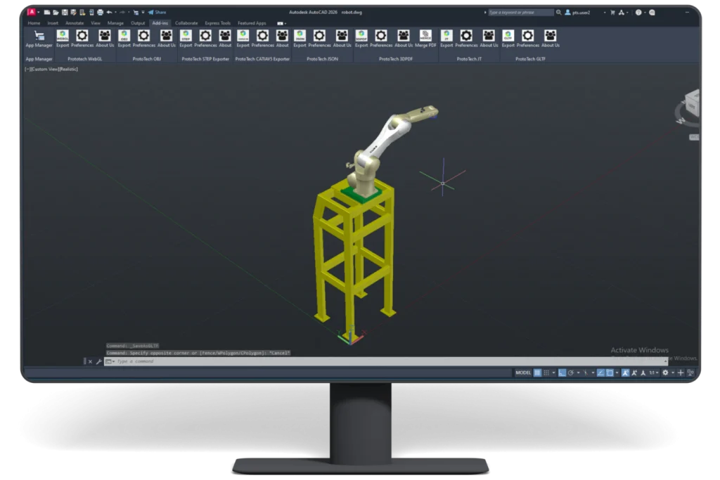 ProtoTech's glTF Exporter for Autodesk AutoCAD - Get a Free Trial