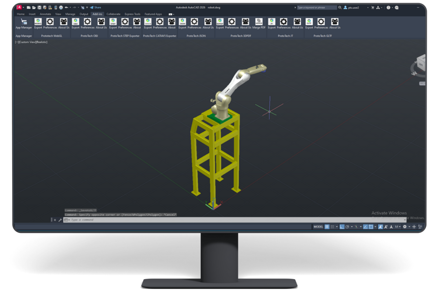 FREE glTF Exporter Plugin for AutoCAD | .dwg/.dxf to glTF